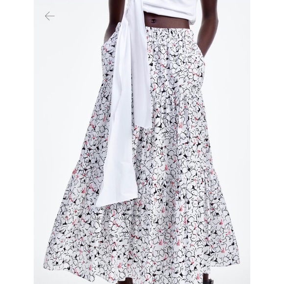 NWT! Zara Floral Print Skirt - Size XS-S - Picture 4 of 4